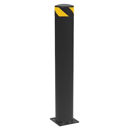 Vestil STEEL PIPE SAFETY BOLLARD 42"X6.5" BLACK BOL-42-6.5-BK